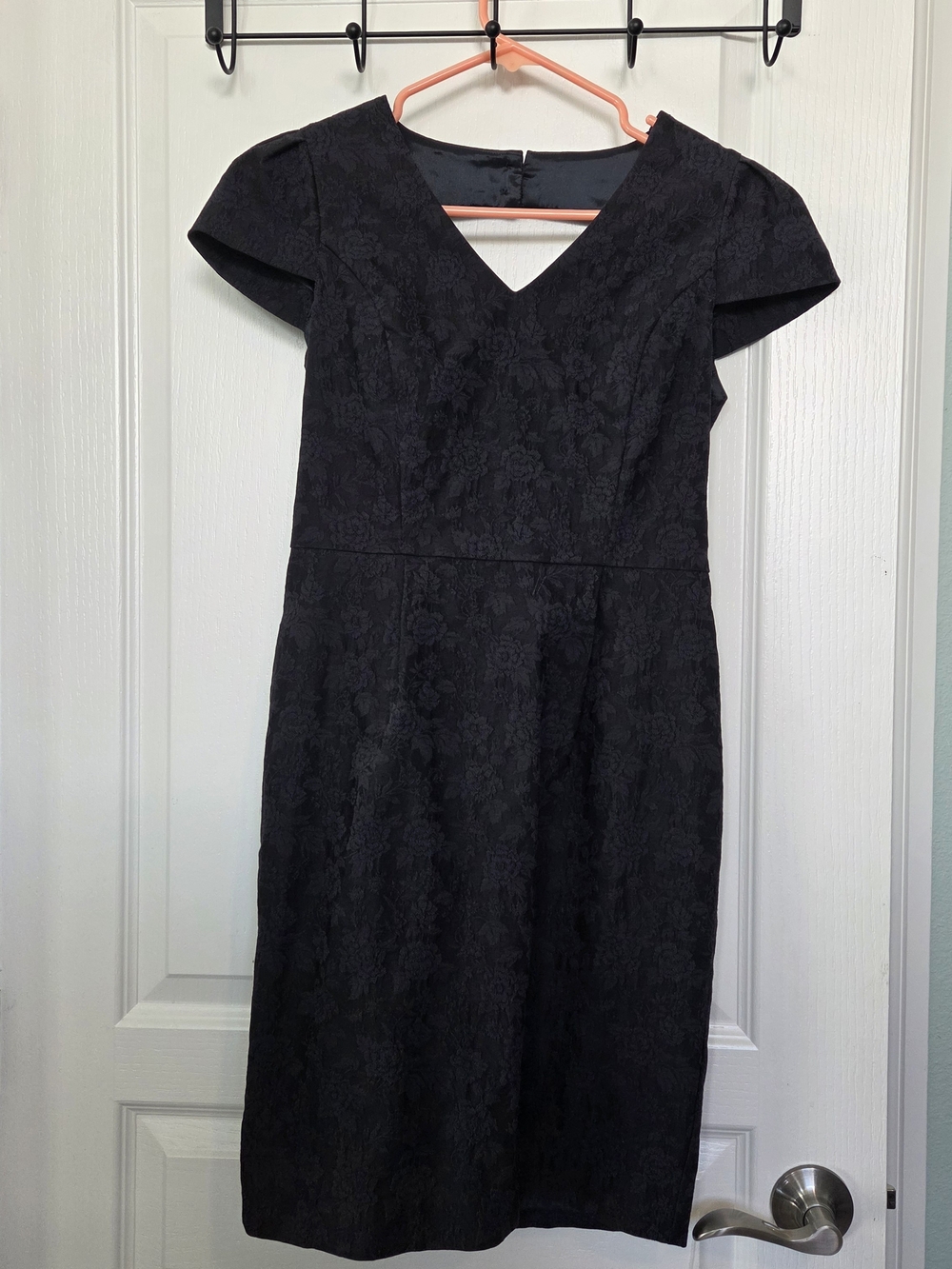 Patrizia Pepe Black Elegant Flower Fabric One Piece Dress